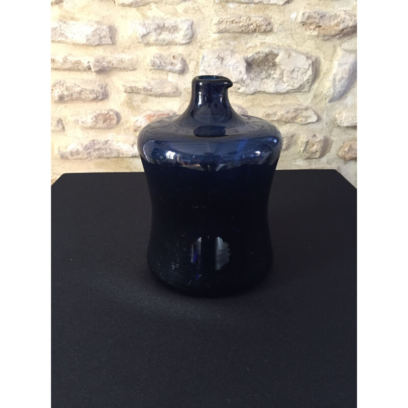 Blaue Vintage-Vase von Timo Sarpaneva für Litalla, 1960