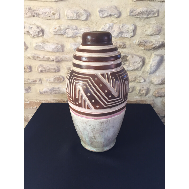 Art deco vintage mougin nancy vase by Geo Condé