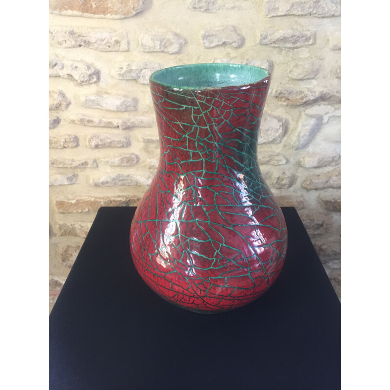 Vase vintage en céramique d'Accolay