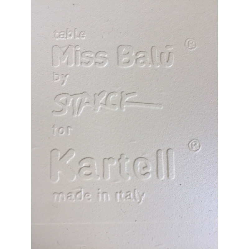 Table vintage Miss Balu de Philippe Starck pour Kartell, 1990