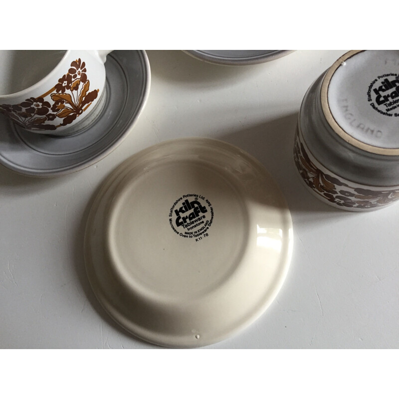 Juego de café de cerámica vintage de Kiln Craft