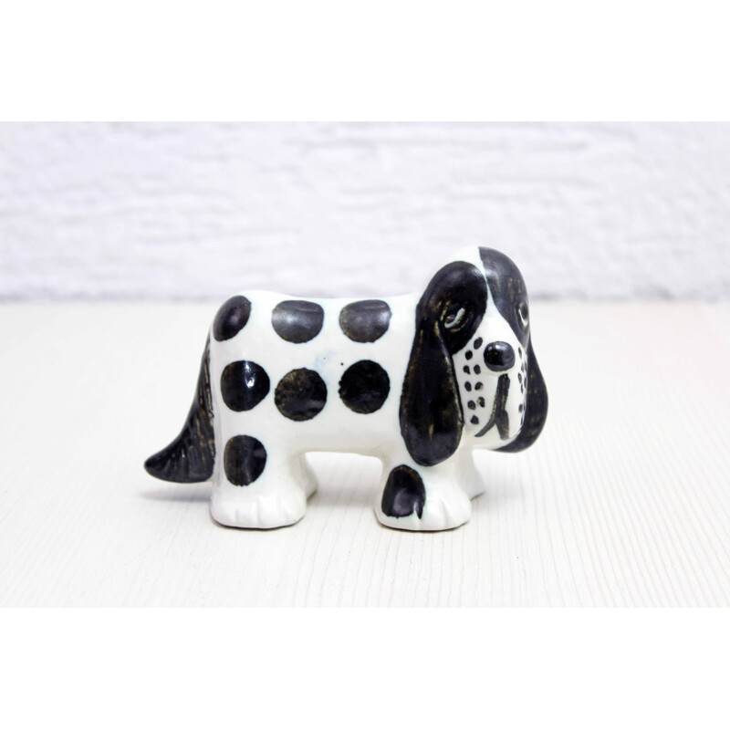 Vintage ceramic dog by Lisa Larson for Gustavsberg, 1980-1990