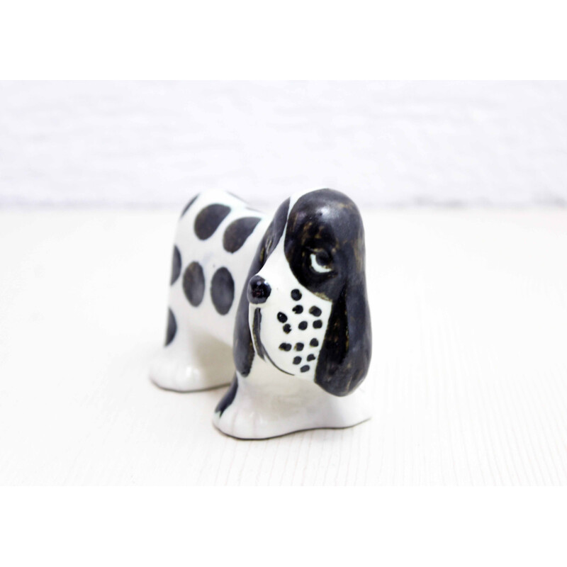 Vintage ceramic dog by Lisa Larson for Gustavsberg, 1980-1990