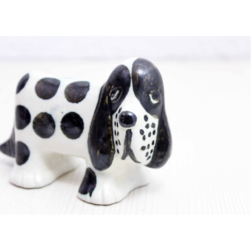 Vintage ceramic dog by Lisa Larson for Gustavsberg, 1980-1990