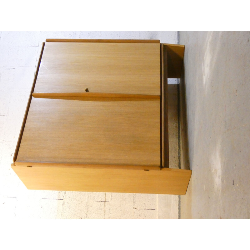 Vintage oakwood cabinet by Marcel Gascoin for Arhec, 1950