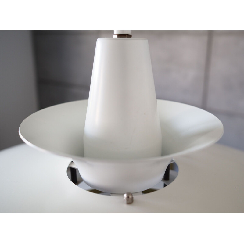 Vintage white color pendant lamp, Denmark 1970