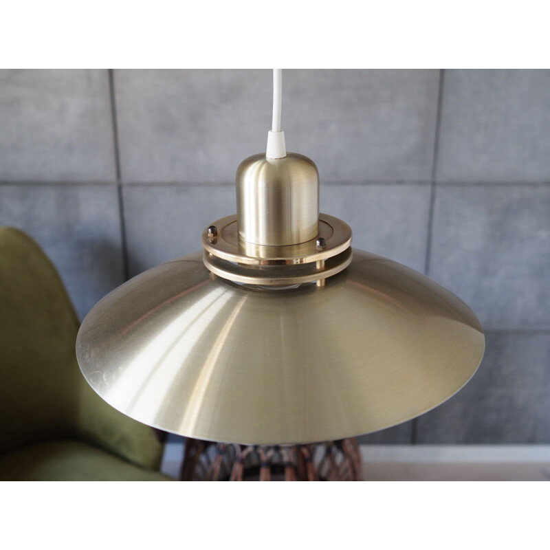 Vintage golden color pendant lamp, Denmark 1970s