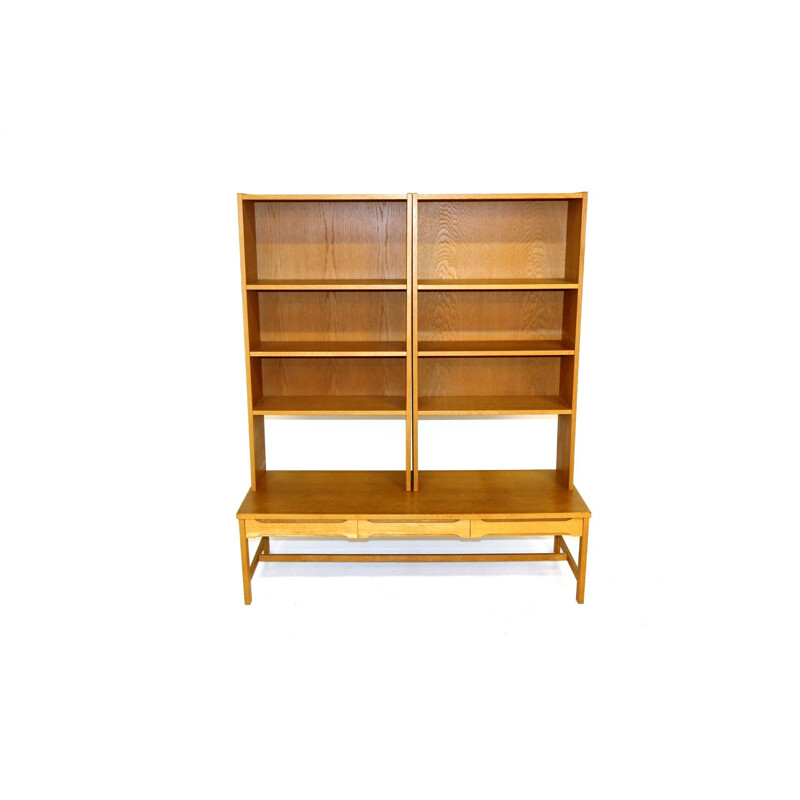 Vintage oak bookcase, Sweden 1960