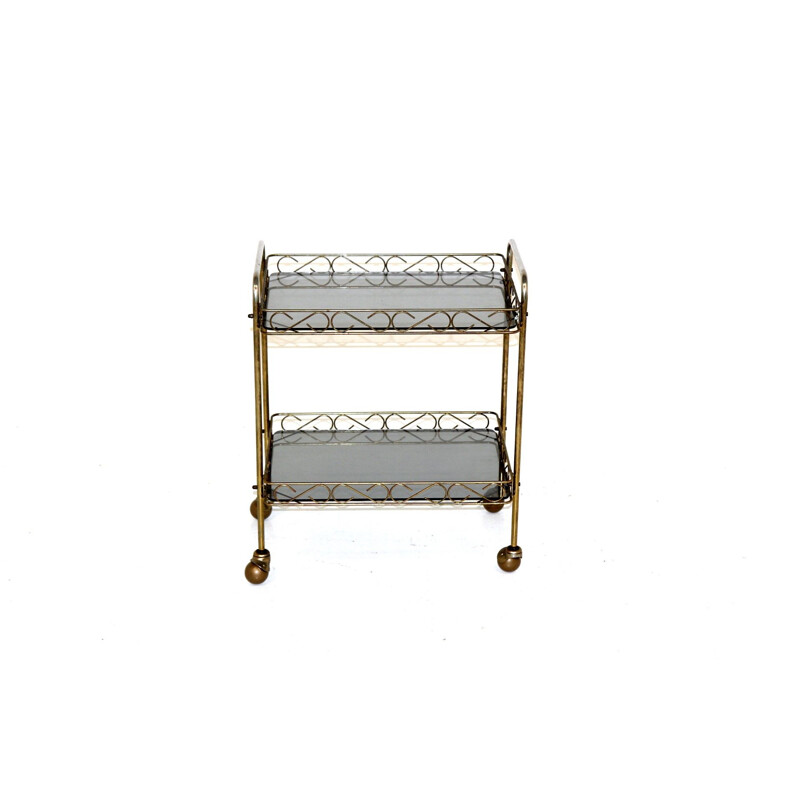 Vintage metalen trolley, Zweden 1970