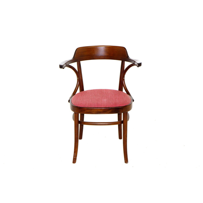 Vintage beechwood bistro chair, Sweden 1970