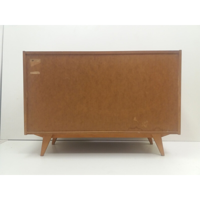 Vintage wood veneer chest of drawers by Jiří Jiroutek, Czechoslovakia 1960