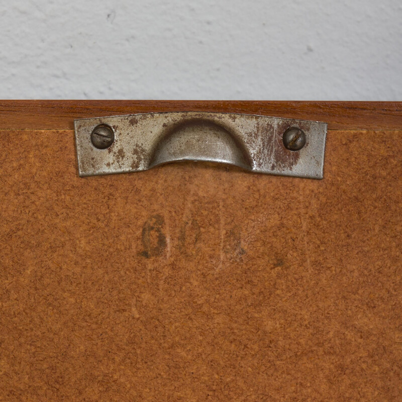 Vintage Scandinavian teak mirror by JC Møbler Hedehusene, Denmark 1960