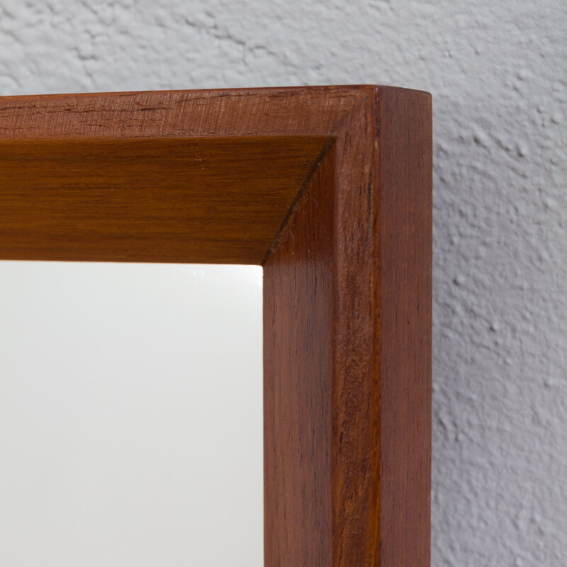 Vintage Scandinavian teak mirror by JC Møbler Hedehusene, Denmark 1960