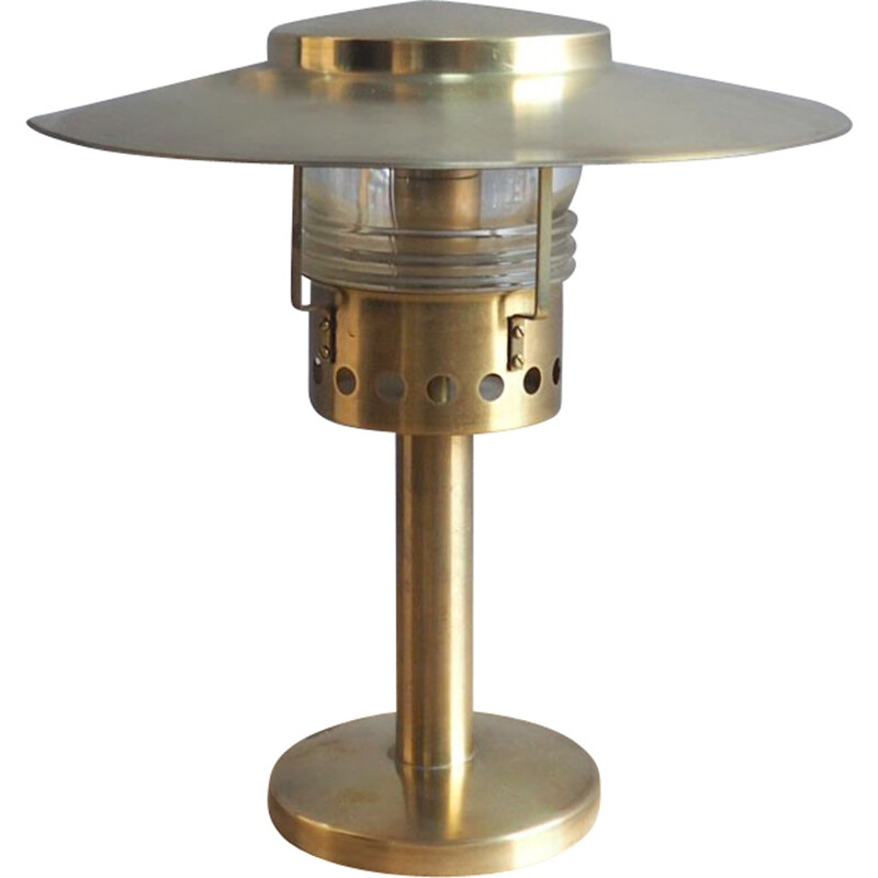 Danish brass table lamp, A HOLM SORENSEN - 1960s