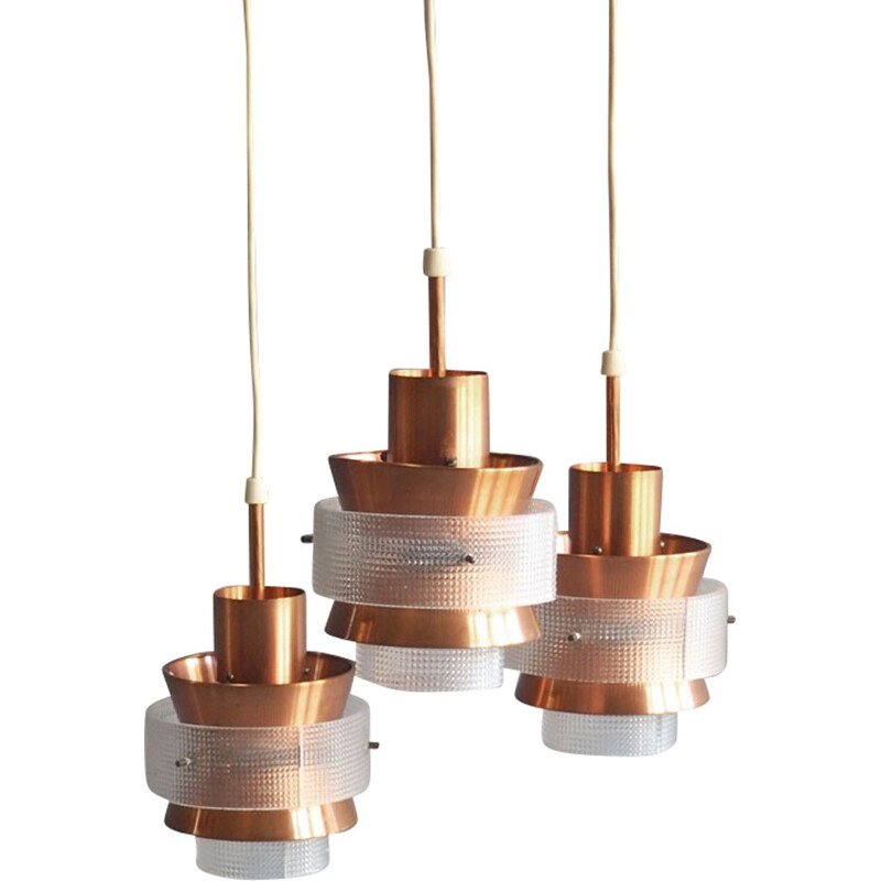 Danish copper pendant lamp - 1960s