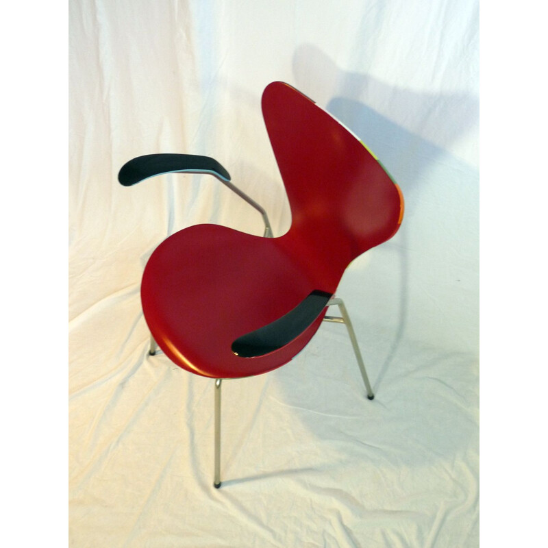 Fauteuil vintage 3207 par Arne Jacobsen, 1955