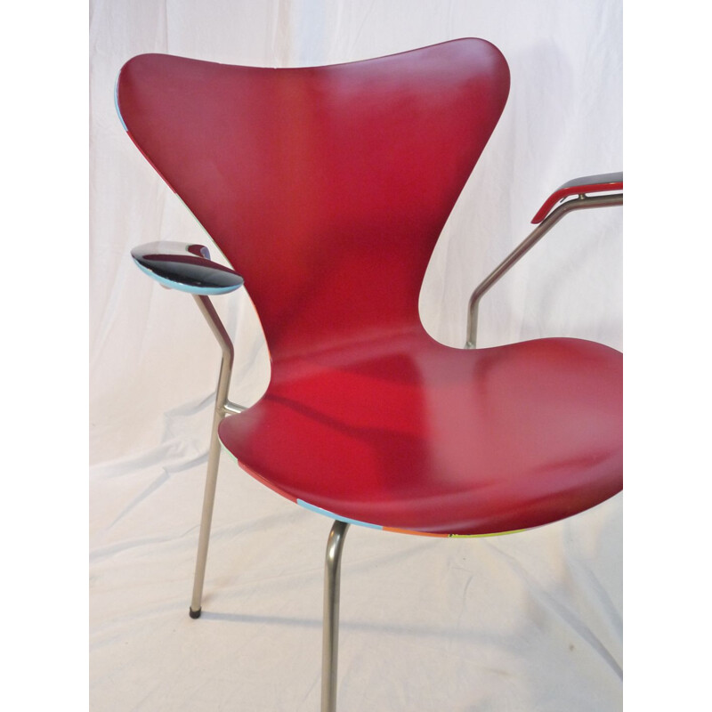 Vintage fauteuil 3207 van Arne Jacobsen, 1955