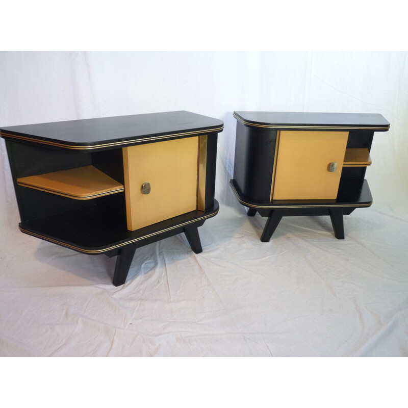 Pair of vintage symmetrical night stands