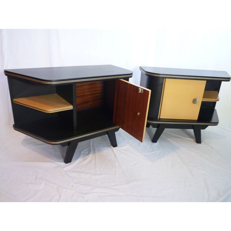 Pair of vintage symmetrical night stands