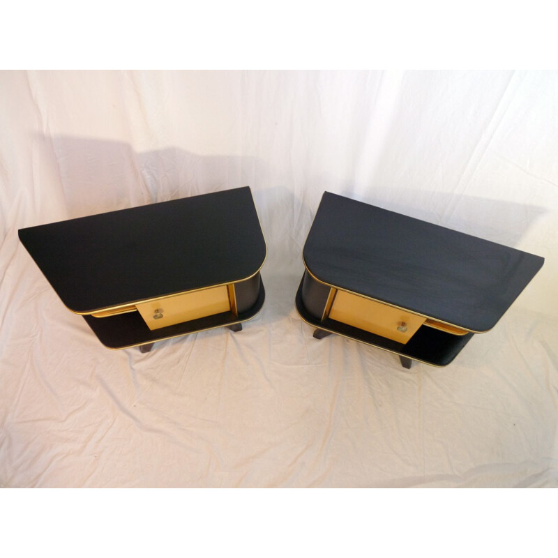 Pair of vintage symmetrical night stands
