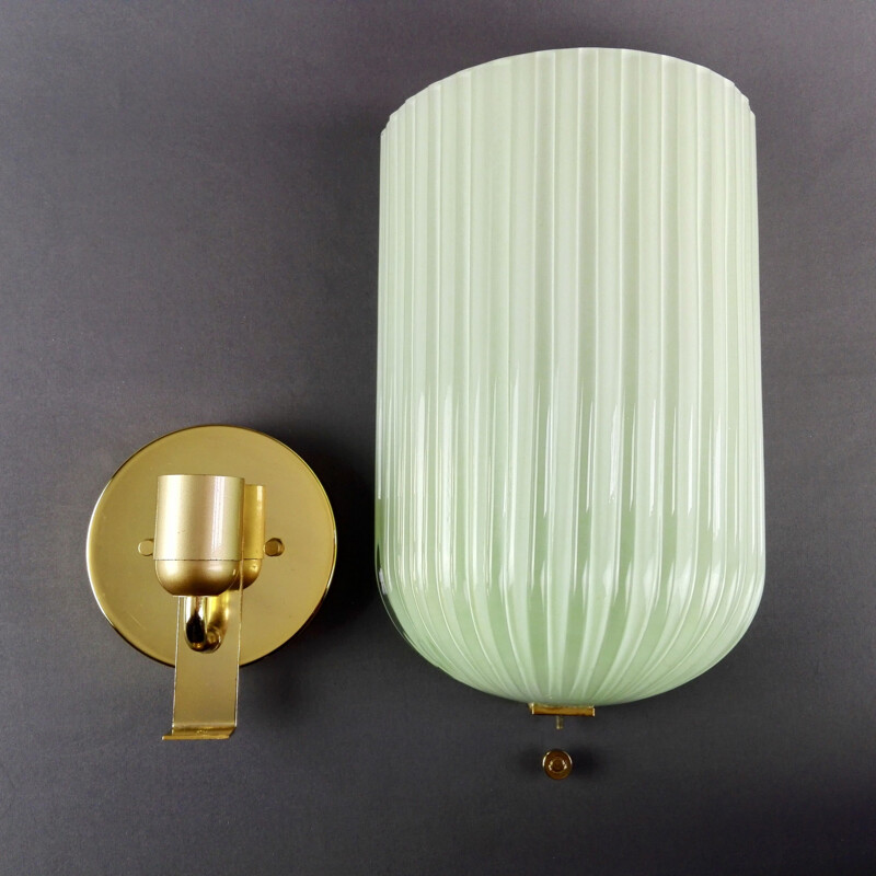 Pair of vintage cased Murano glass wall lamps by Barovier & Toso, Italy 1990s