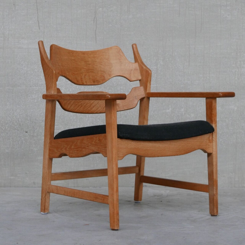 Fauteuil danois vintage en chêne par Henning Kjaernulf, 1960