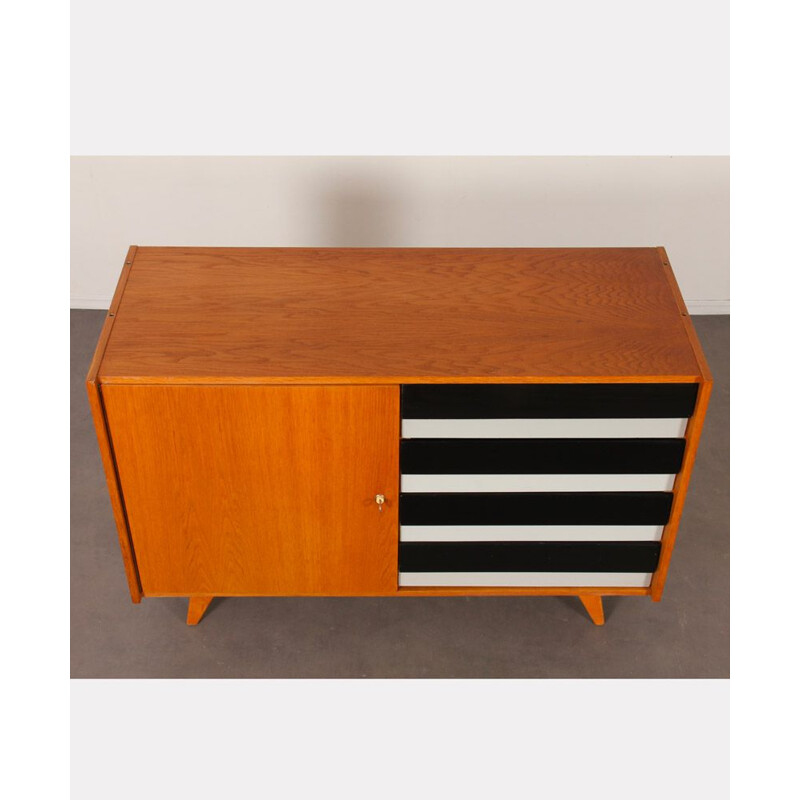 Vintage oakwood chest of drawers model U458 by Jiri Jiroutek for Interier Praha, Czech Republic 1960