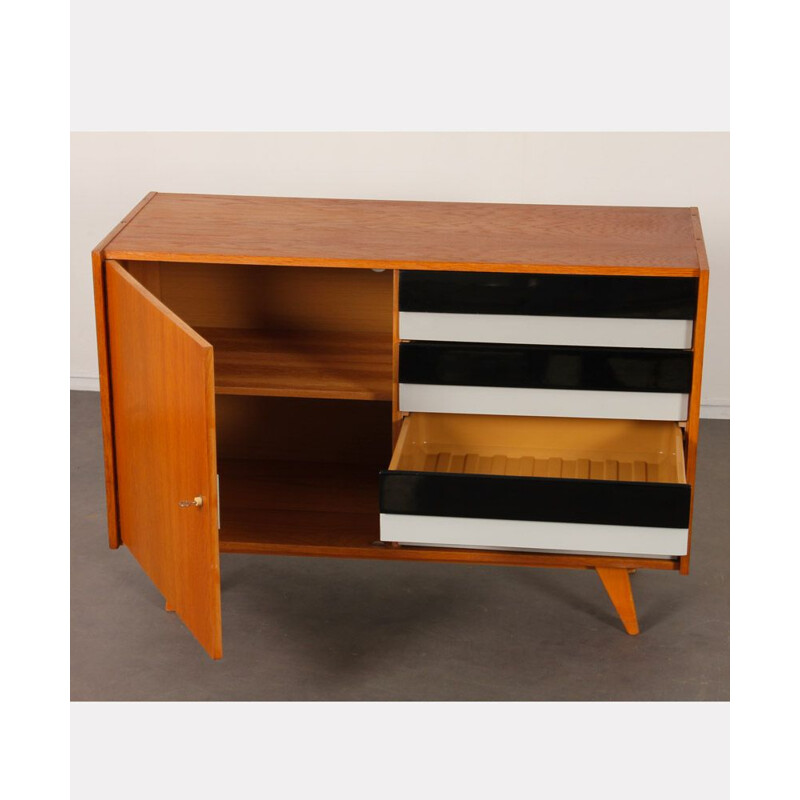 Vintage oakwood chest of drawers model U458 by Jiri Jiroutek for Interier Praha, Czech Republic 1960