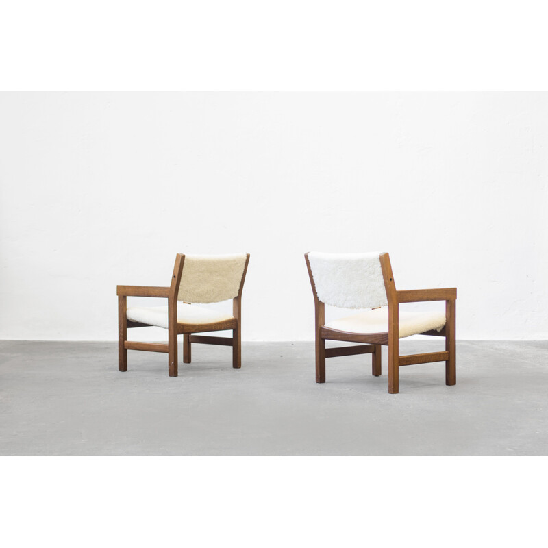 Pair of vintage armchairs by Hans J. Wegner for Getama, 1960s