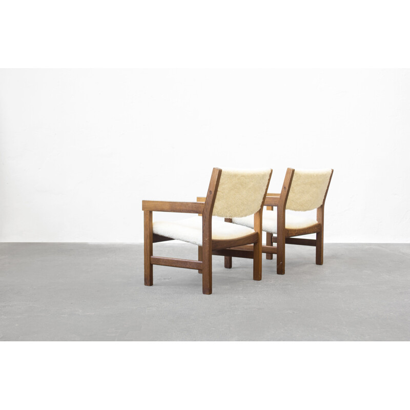 Pair of vintage armchairs by Hans J. Wegner for Getama, 1960s