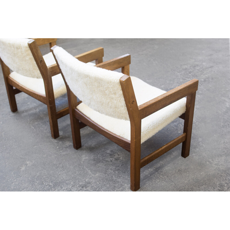 Pair of vintage armchairs by Hans J. Wegner for Getama, 1960s