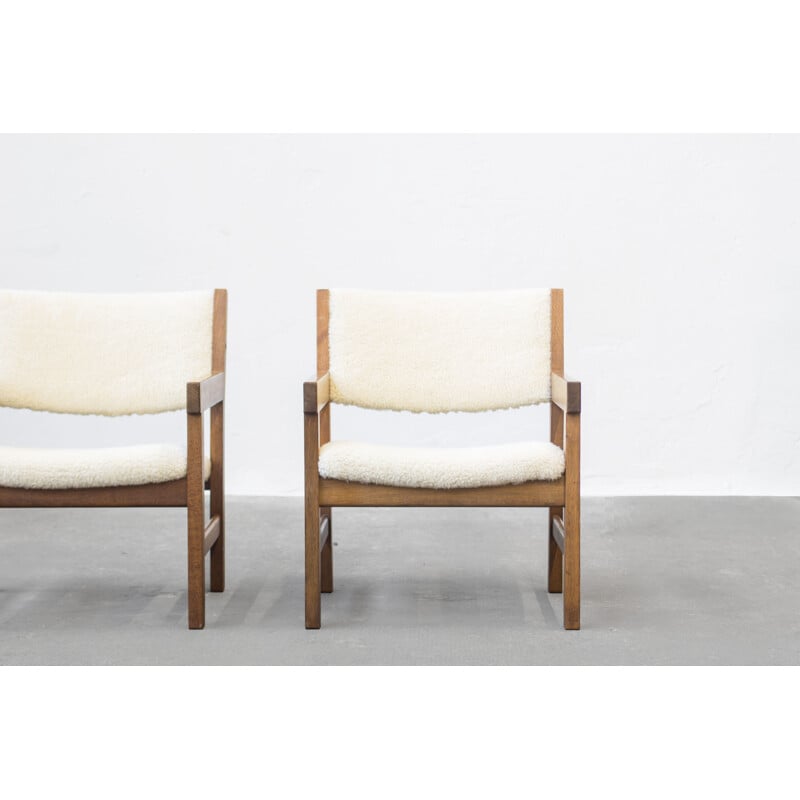 Pair of vintage armchairs by Hans J. Wegner for Getama, 1960s