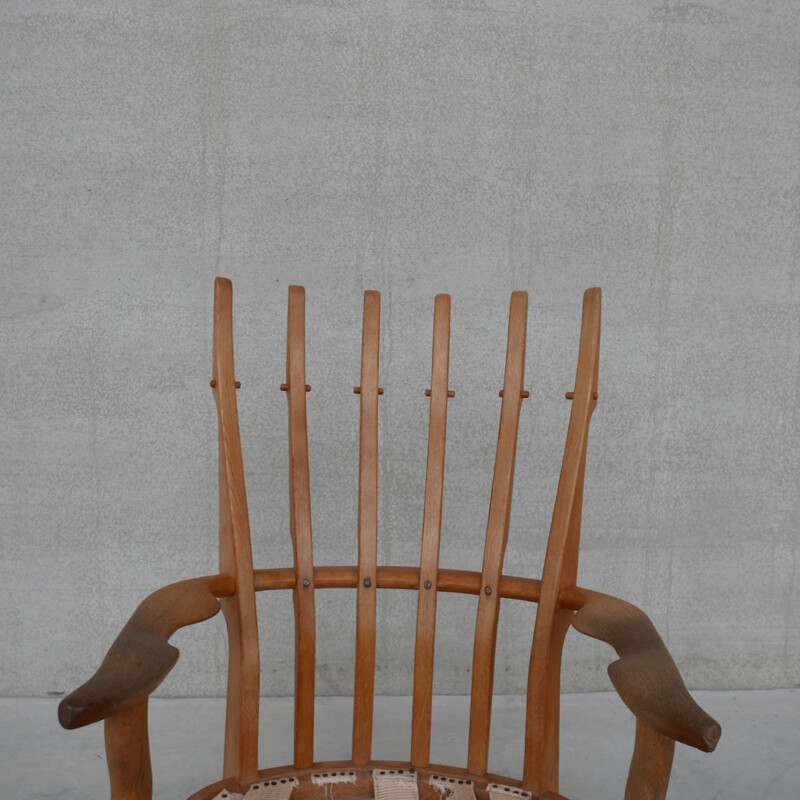 Vintage-Sessel "Repos" aus Eiche von Guillerme und Chambron, Frankreich 1960