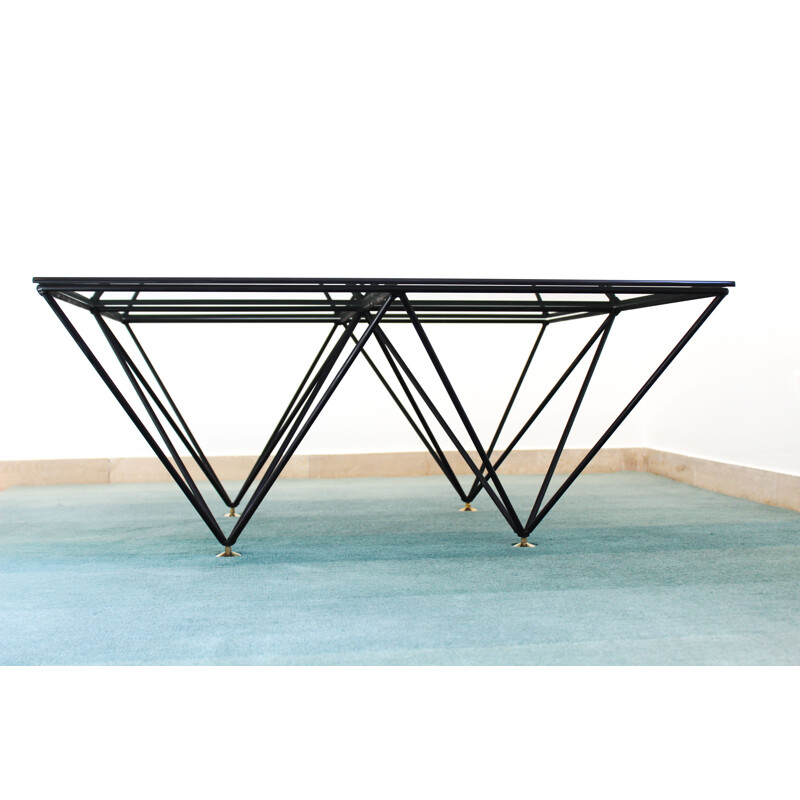 Vintage smoked glass coffee table by Paolo Piva, Italy 1970s