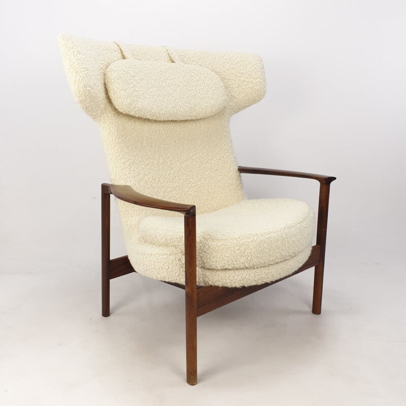 Vintage wing back armchair by Ib Kofod-Larsen, Denmark 1950s