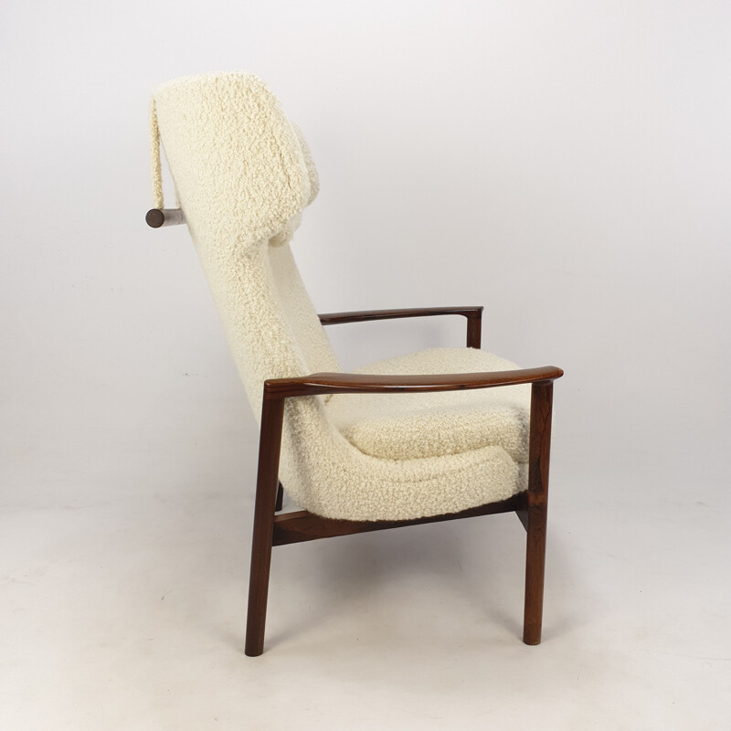 Vintage fauteuil met zijwaartse rugleuning van Ib Kofod-Larsen, Denemarken 1950