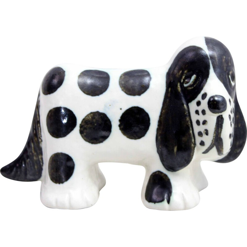 Vintage ceramic dog by Lisa Larson for Gustavsberg, 1980-1990