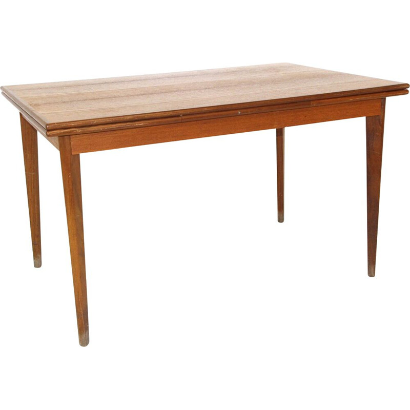 Vintage teak table with retractable tops