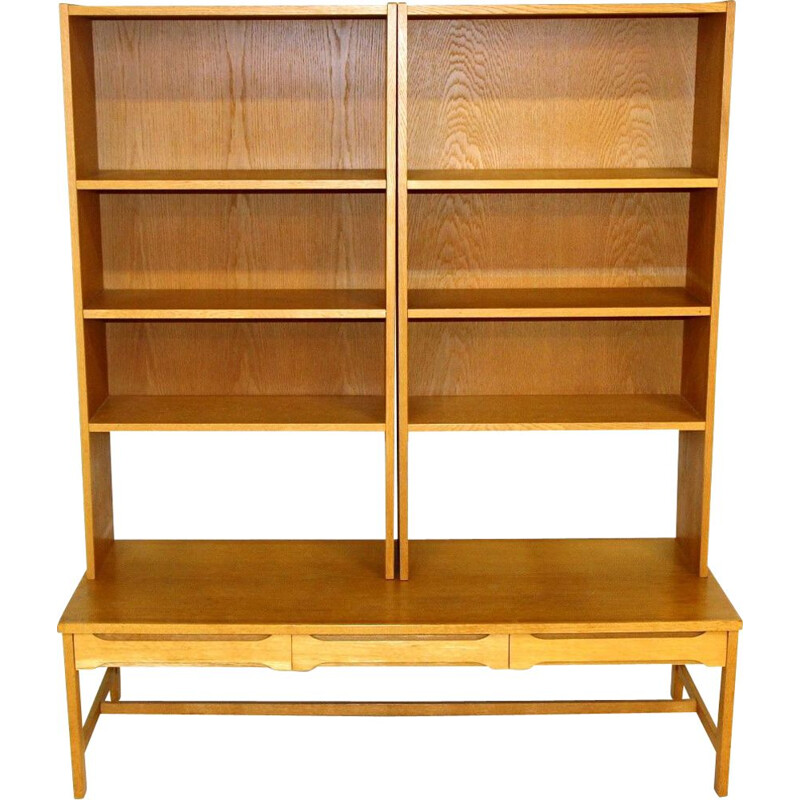 Vintage oak bookcase, Sweden 1960