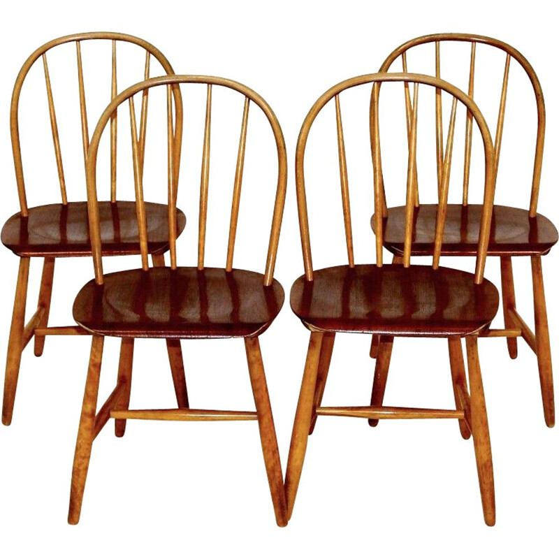 Set of 4 vintage teak chairs, 1960