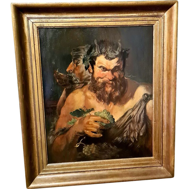 Vintage Satyrs painting, 1900-1940s