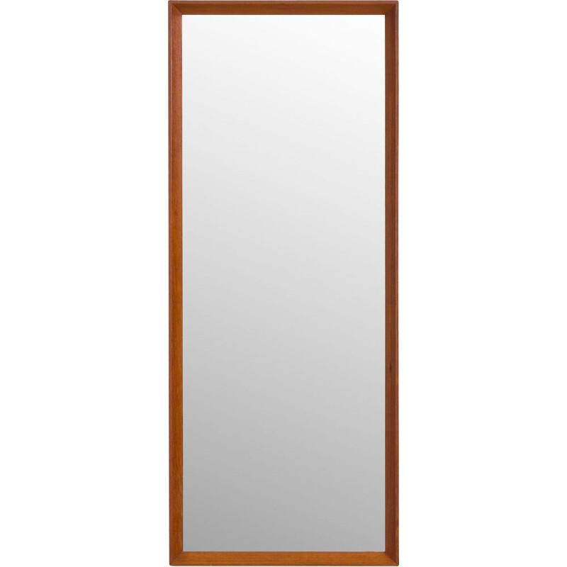 Vintage Scandinavian teak mirror by JC Møbler Hedehusene, Denmark 1960