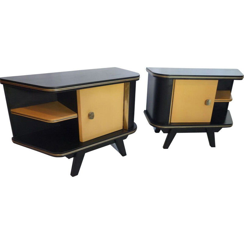 Pair of vintage symmetrical night stands