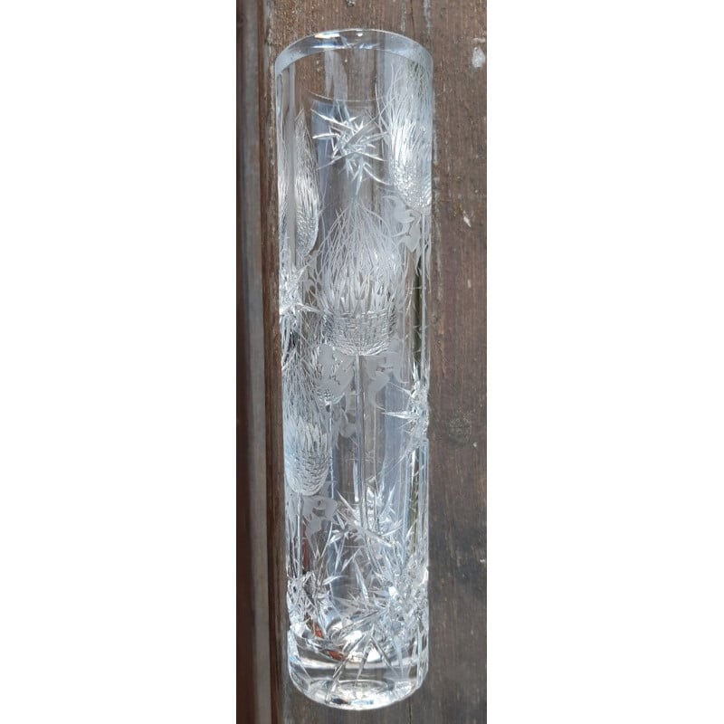 Vase vintage en cristal, 1970-1980