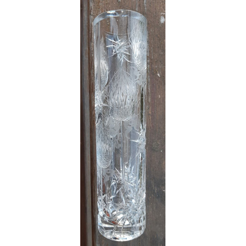 Vintage crystal vase, 1970-1980