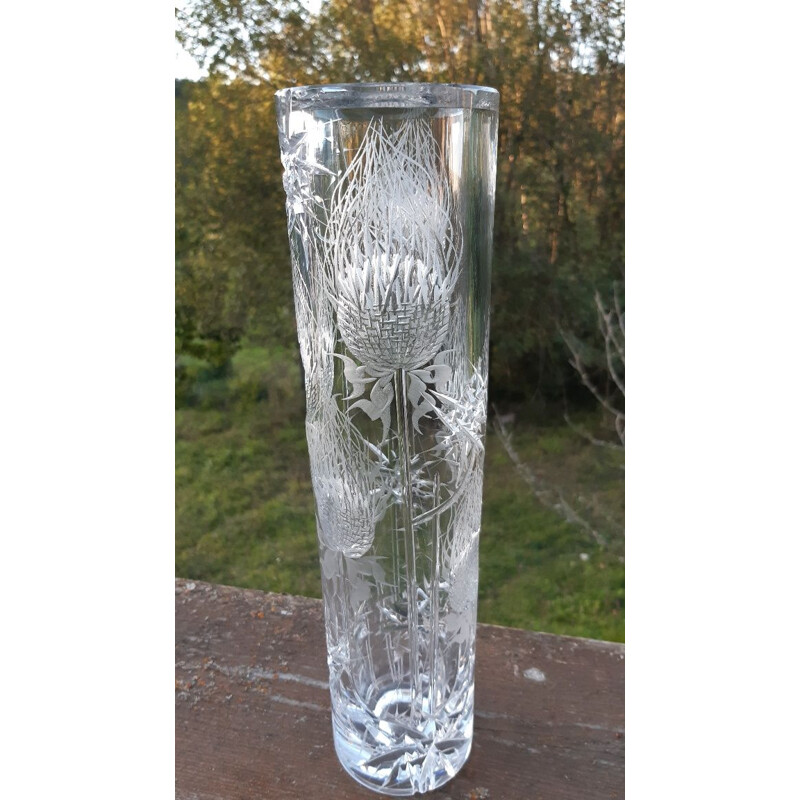 Vintage crystal vase, 1970-1980