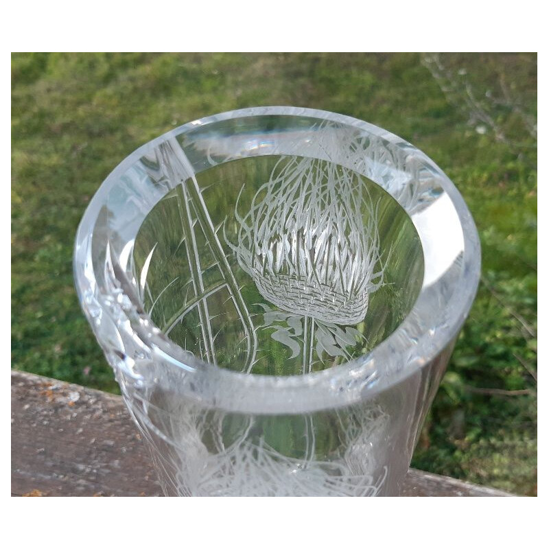 Vintage crystal vase, 1970-1980