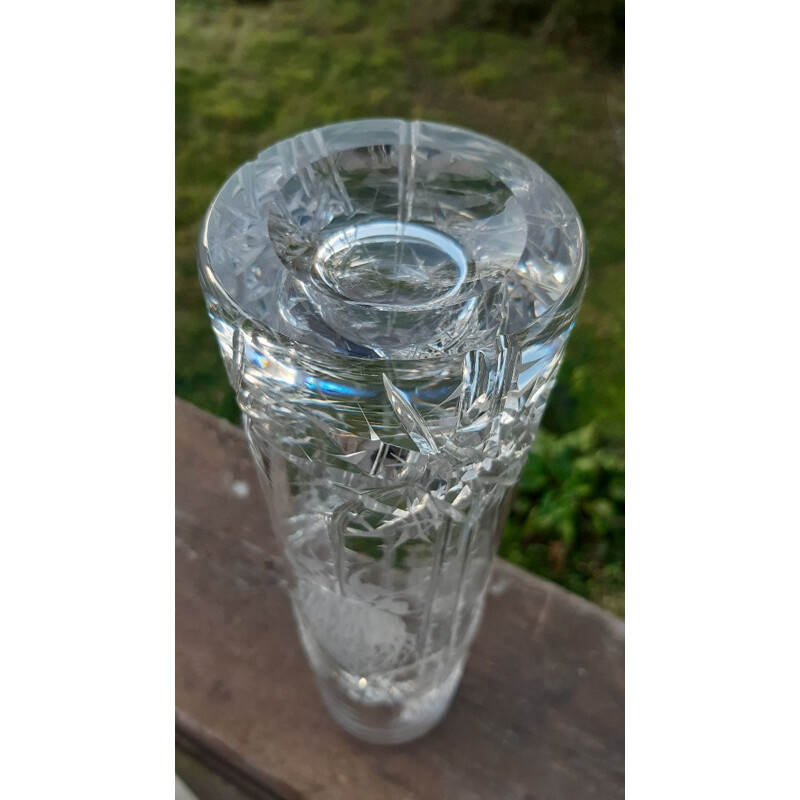 Vintage crystal vase, 1970-1980