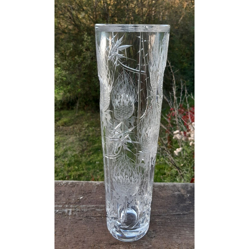 Vintage crystal vase, 1970-1980