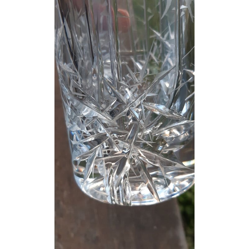 Vase vintage en cristal, 1970-1980